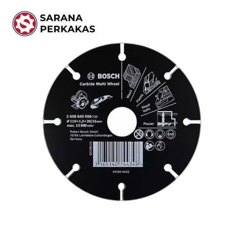 BOSCH CARBIDE MULTI WHEEL (110X20/16/1.0) CARBIDE MULTI WHEEL FOR ANGLE GRINDER AND MARBLE CUTTER CUTTING GRINDING DISC (BONDED)