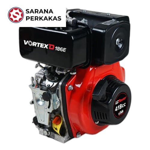 LC Power Diesel Engine 418cc 9.5 Hp Vortex D186E Electric Stater - Recoil