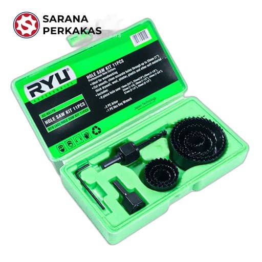 RYU ACCESSORIES Hole Saw Kit 11 Pcs
