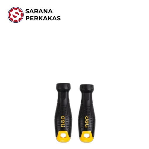 Deli Screwdriver Sets / Set Obeng 2 Pcs Chrome Alat Perkakas DL260002B (12 PCS)