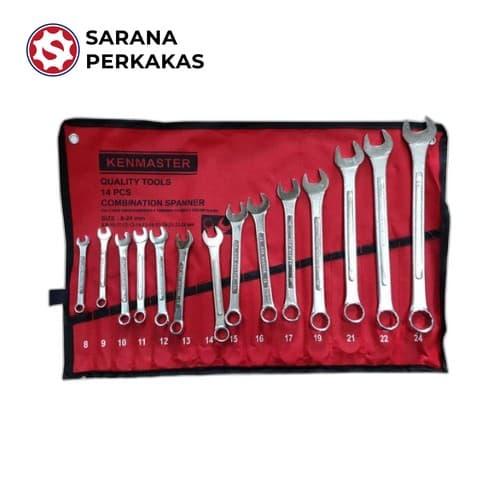 KENMASTER 	KUNCI RING PAS 14 PCS (8-24 MM) - NEW (MOQ 1 DUS)