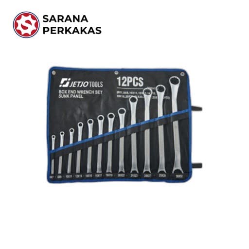 JETJO BOX END WRENCH SET-SUNK PANEL 12pcs (6-32mm)