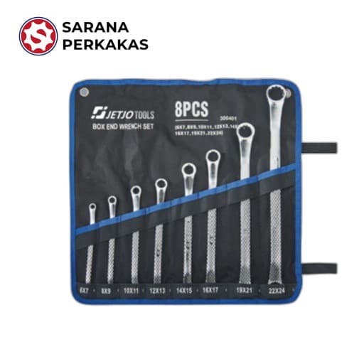JETJO BOX END WRENCH SET-SUNK PANEL 8pcs (6-24mm)