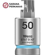 Wera Zyklop bit socket with 3/8 Inch drive holding function 8767 B HF TORX 50 x 38,5 mm
