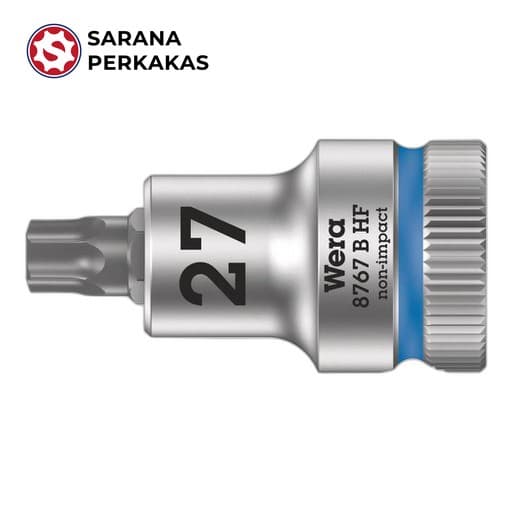 Wera Zyklop bit socket with 3/8 Inch drive holding function 8767 B HF TORX 27 x 35 mm