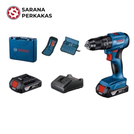 BOSCH CORDLESS DRILL GSB 185-LI (2X 2.0AH AC KIT)