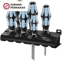 Wera Screwdriver set, stainless and rack 3334/3355/6