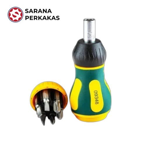 SATA 6PC. STUBBY RATCHETING SCREWDRIVER SET