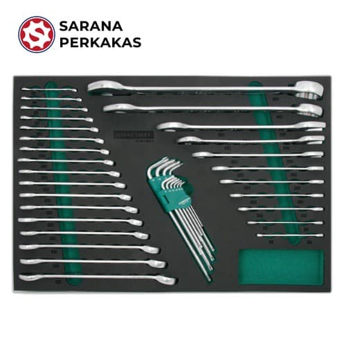 Jonnesway 38 Pcs Combination & Open End Wrench Set