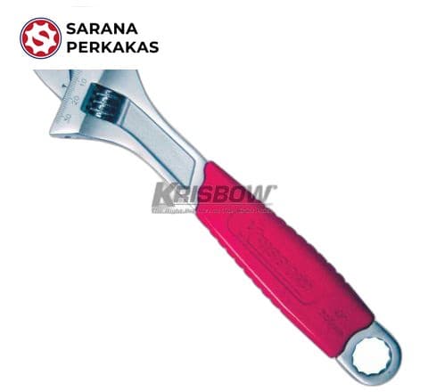 KRISBOW ADJUSTABLE WRENCH SOFTGRIP 6IN LRAWS6