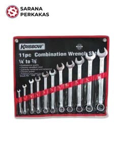 KRISBOW COMBINATION WRENCH 1/4-7/8IN 11PC LPCWS3