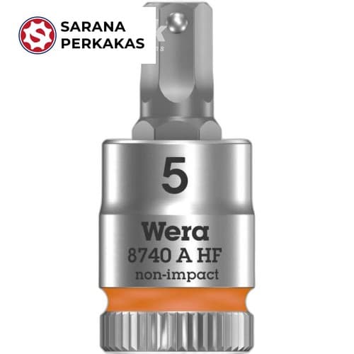 Wera Bit Socket 1/4 Inch Hex-Plus 5.0 x 28 mm 05003335001 Zyklop In-Hex