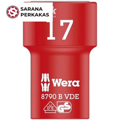 Wera 3/8 Inch socket, insulated 8790 B VDE 17,0