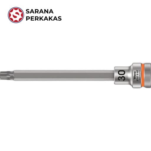 Wera Zyklop bit socket with 3/8 Inch drive holding function 8767 B HF TORX 30 x 107 mm
