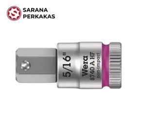 Wera Zyklop bit socket with 1/4 Inch drive holding function 8740 A HF Hex-Plus 5/16 Inch x 28 mm