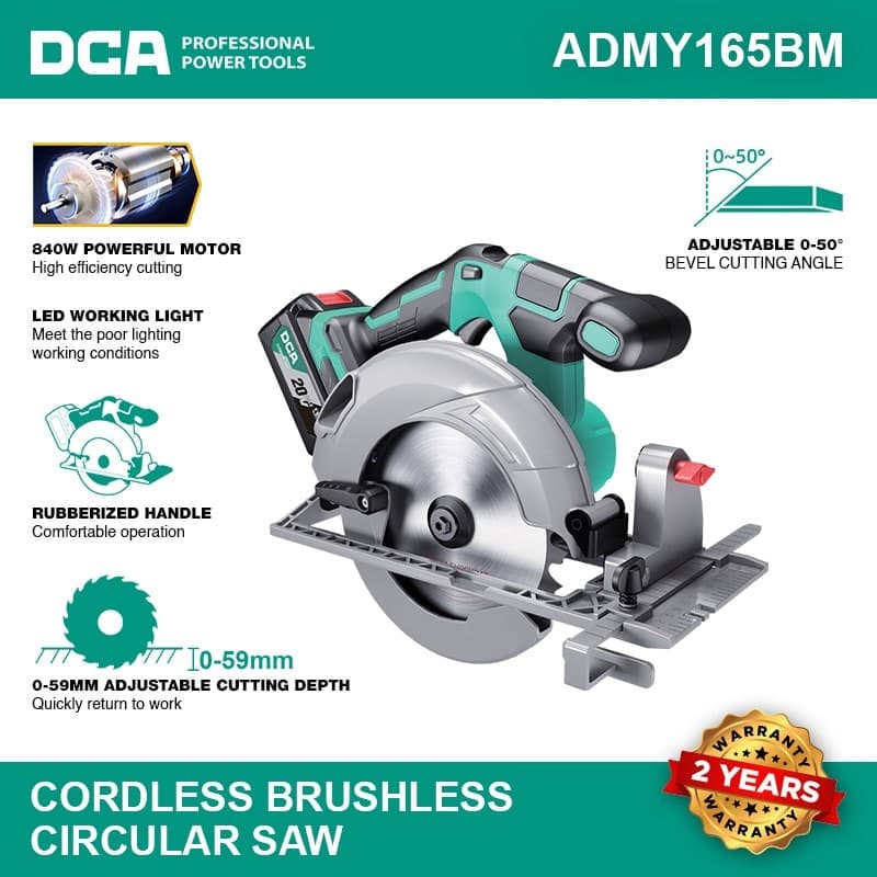 CORDLESS BRUSHLESS CIRCULAR SAW ADMY165S